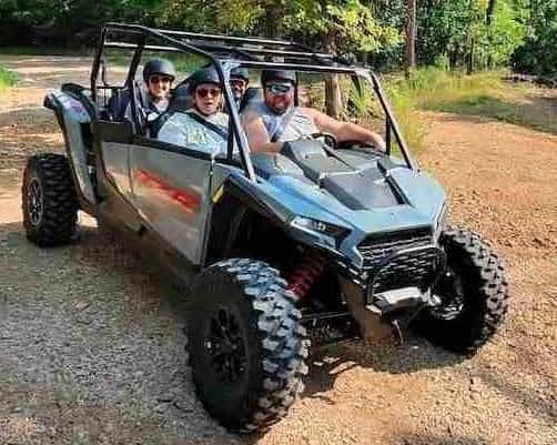 Guests enjoying a Polaris RZR on the Grand Lake trails