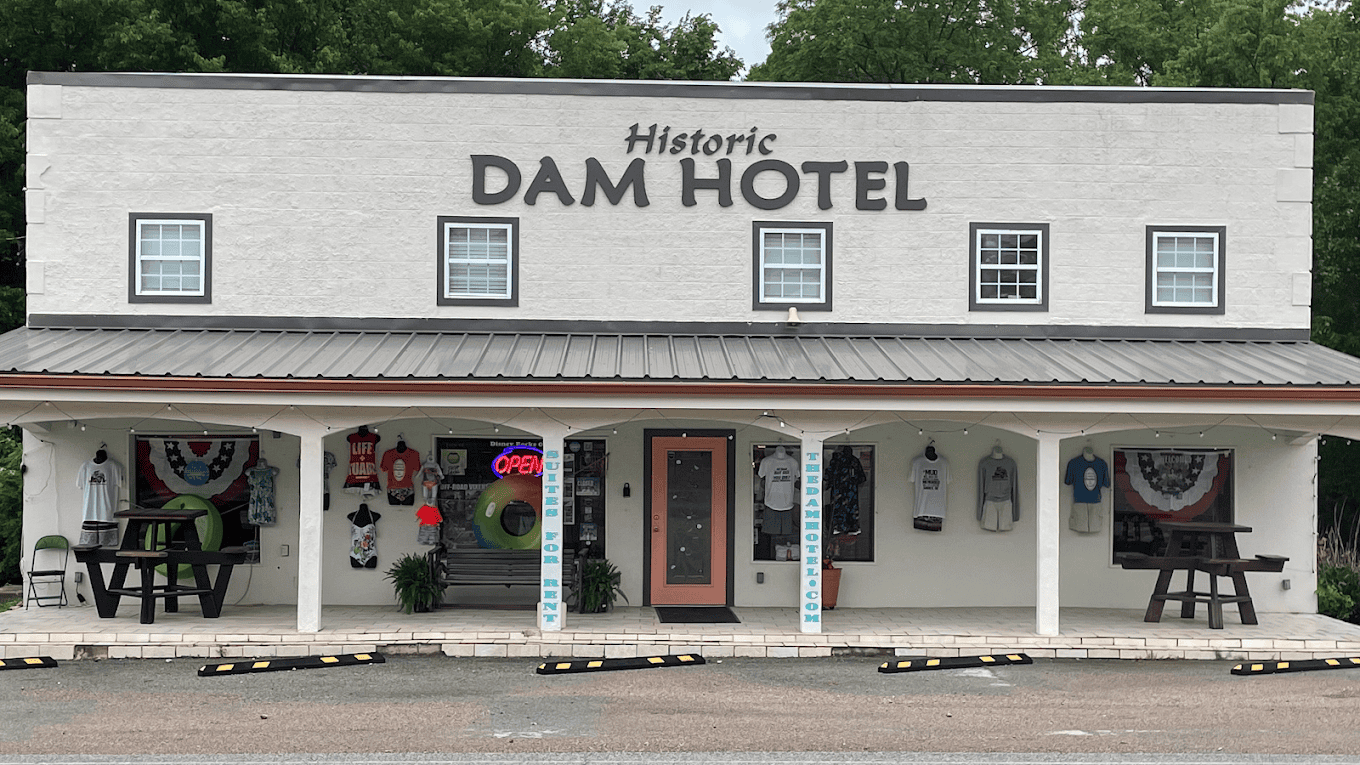 Historic Dam Hotel in Disney, Oklahoma