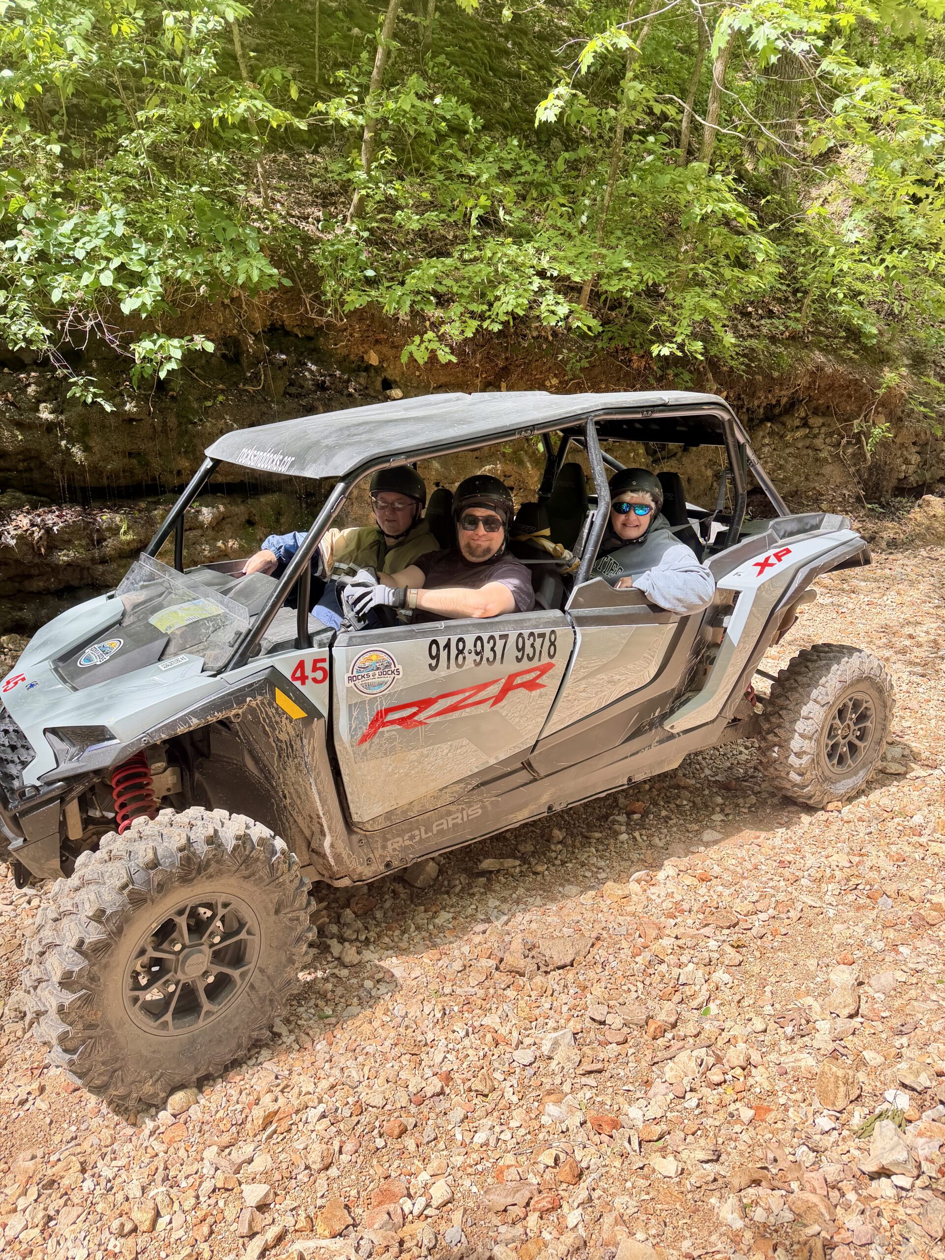 4-seater Polaris RZR UTV rental on Disney Oklahoma trails